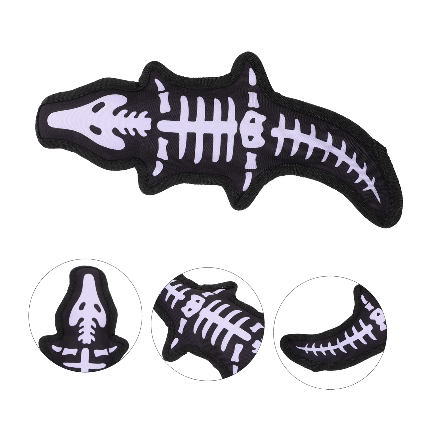 BESPORTBLE Jouet Couineur pour Chiens en Tissu Oxford Noir, Jouet Molaire Interactif pour Animaux de Compagnie, Soulagement de L'anxiété et Stimulation Vocale, pour Mâcher et Jouer