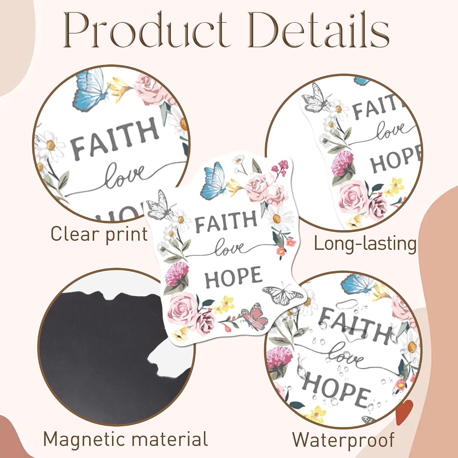 24 Pcs Locker Magnets Decorations for Girls, Christian Inspirational Fridge Magnets Set with Bible Verses, Motivational Back to School Gifts for Teens, Students, or Teachers image 3