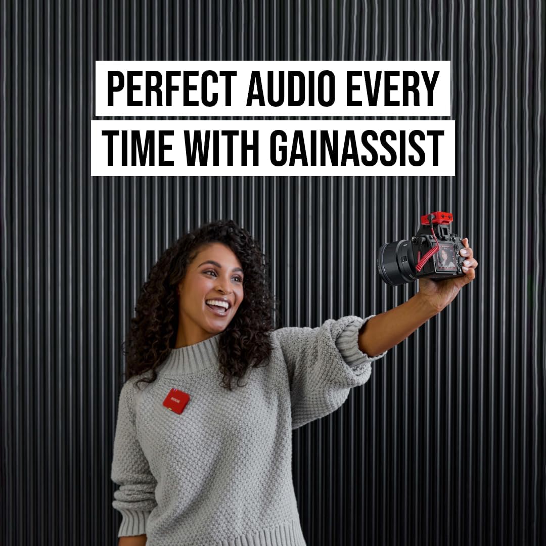 RØDE Wireless GO (Gen 3) – Compact Wireless Mic – Pristine Audio, 32-bit Float Recording, Automatic Level Control, for Phones, Cameras and Computers (Red)