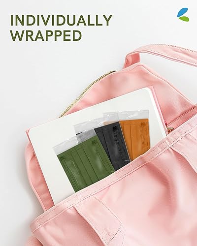 Miniatura 39 de FriCARE Mascarillas desechables para adultos, 4 capas ASTM nivel 3, protección contra alergias, envueltas individualmente, paquete de 50, surtido