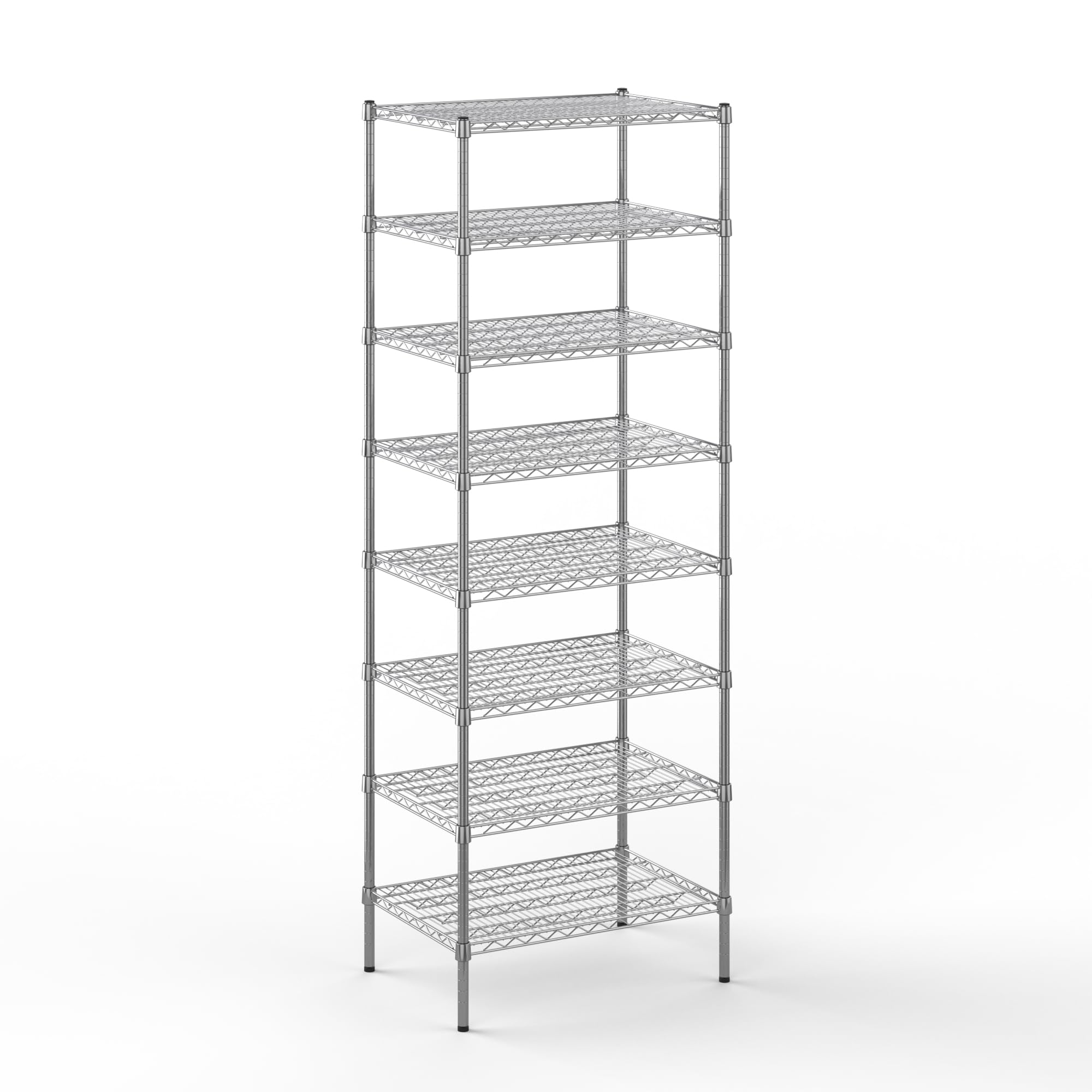 21" Deep x 30" Wide x 86" Height Wire Shelving Kit | 8-Tier | NSF Commercial Storage Rack Unit
