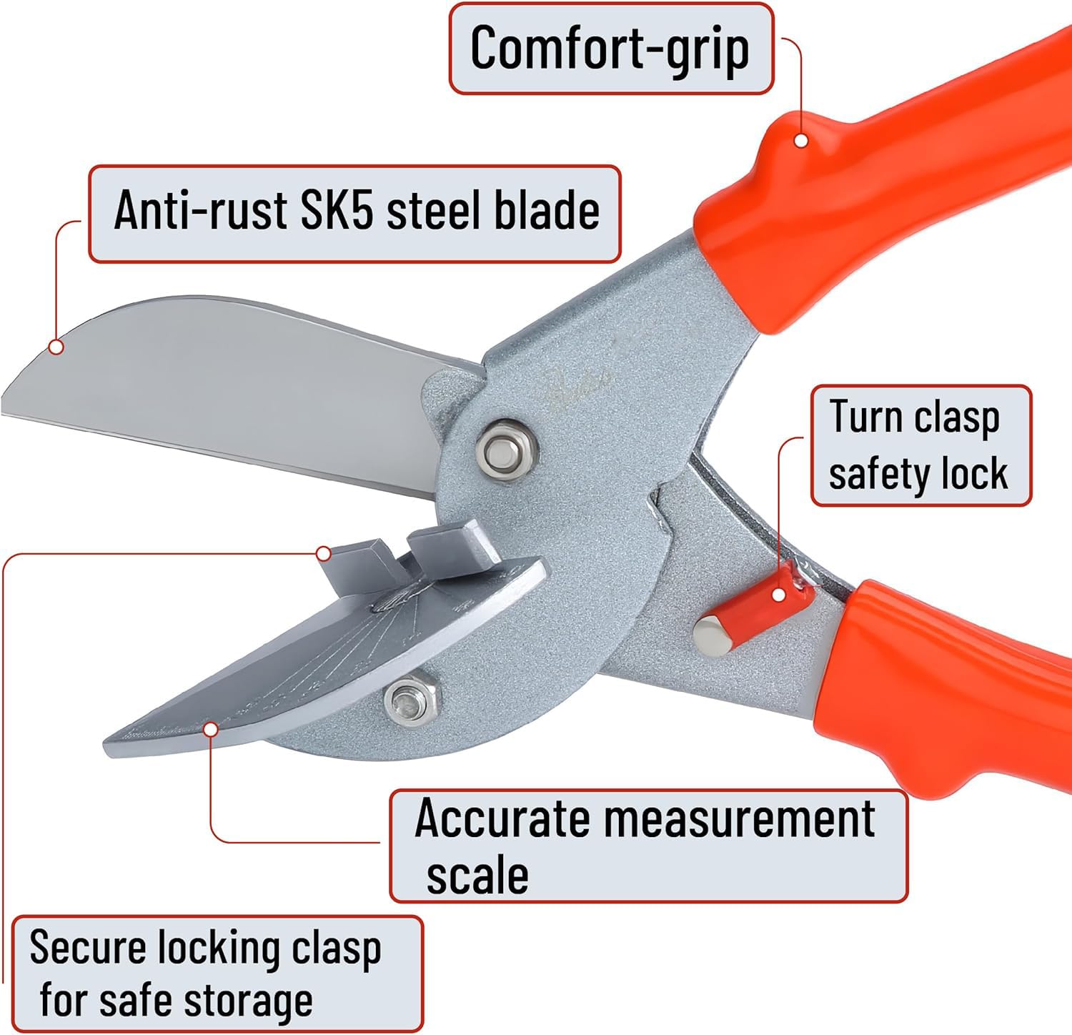 Miter Shears - Precise Angle Cuts for Wood & Plastic -2