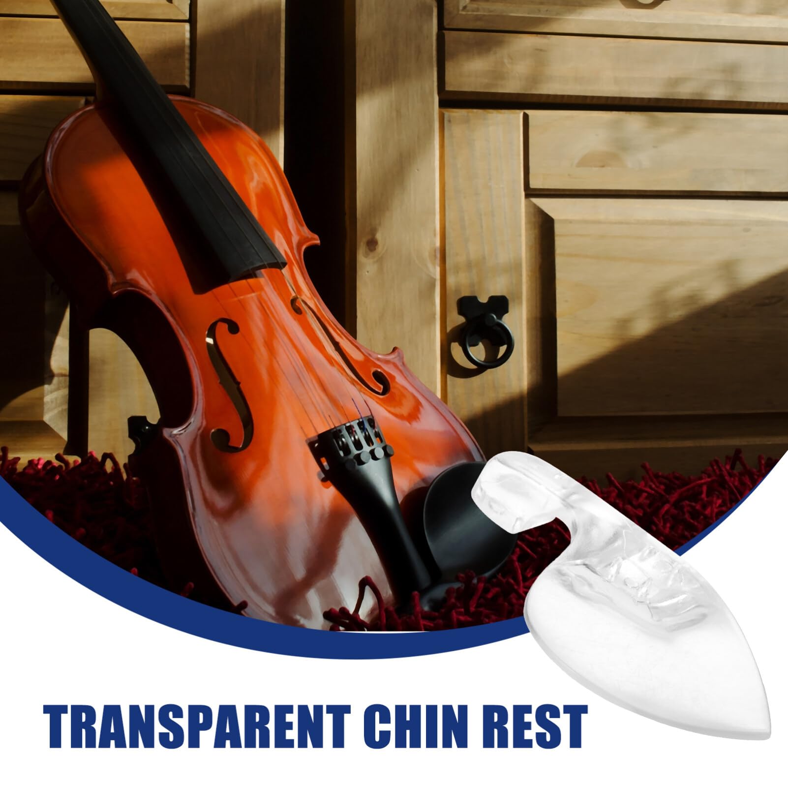 Alasum Violin Chin Rest Clear Chin Support Violin Playing Support Violin Playing Accessory 4/4