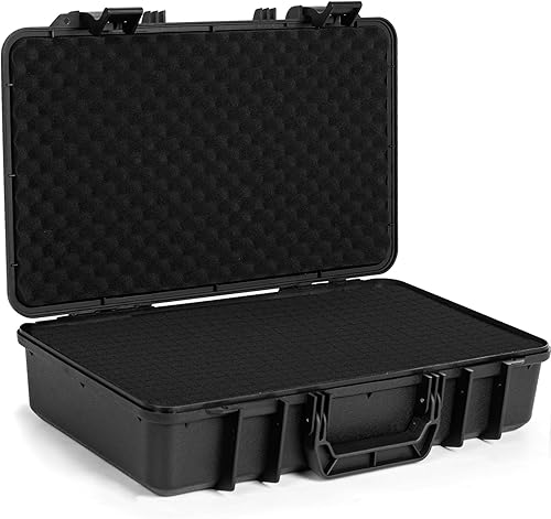 Miniatura 51 de Estuche de transporte duro impermeable, caja de almacenamiento a prueba de golpes con espuma personalizable, caja de herramientas protectora