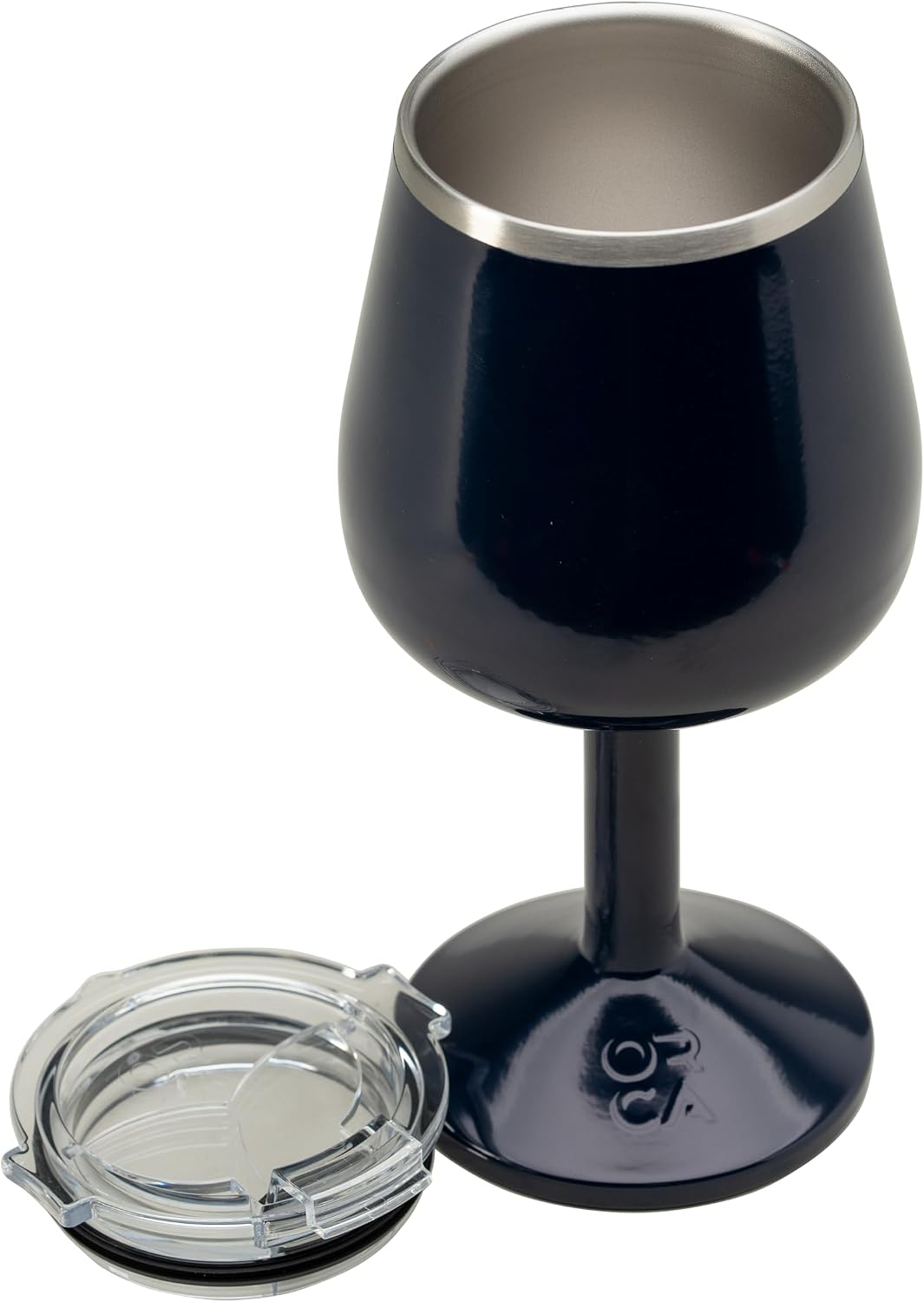 ORCA Vino 15oz | Temperature Insulated Mug, Vacuum Sealed Stainless Steel Wine Glass with Lid, Cup Keeps Drinks Ice Cold or Hot — Navy