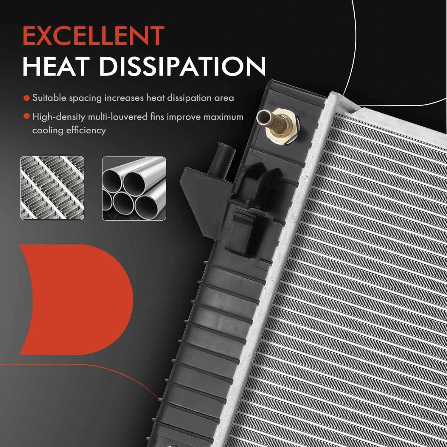 A-Premium Engine Coolant Radiator Assembly with Transmission Oil Cooler Compatible with Ford F-150 F150 2009-2010, Expedition & Lincoln Navigator 2009-2014, 4.6L 5.4L, Automatic Transmission