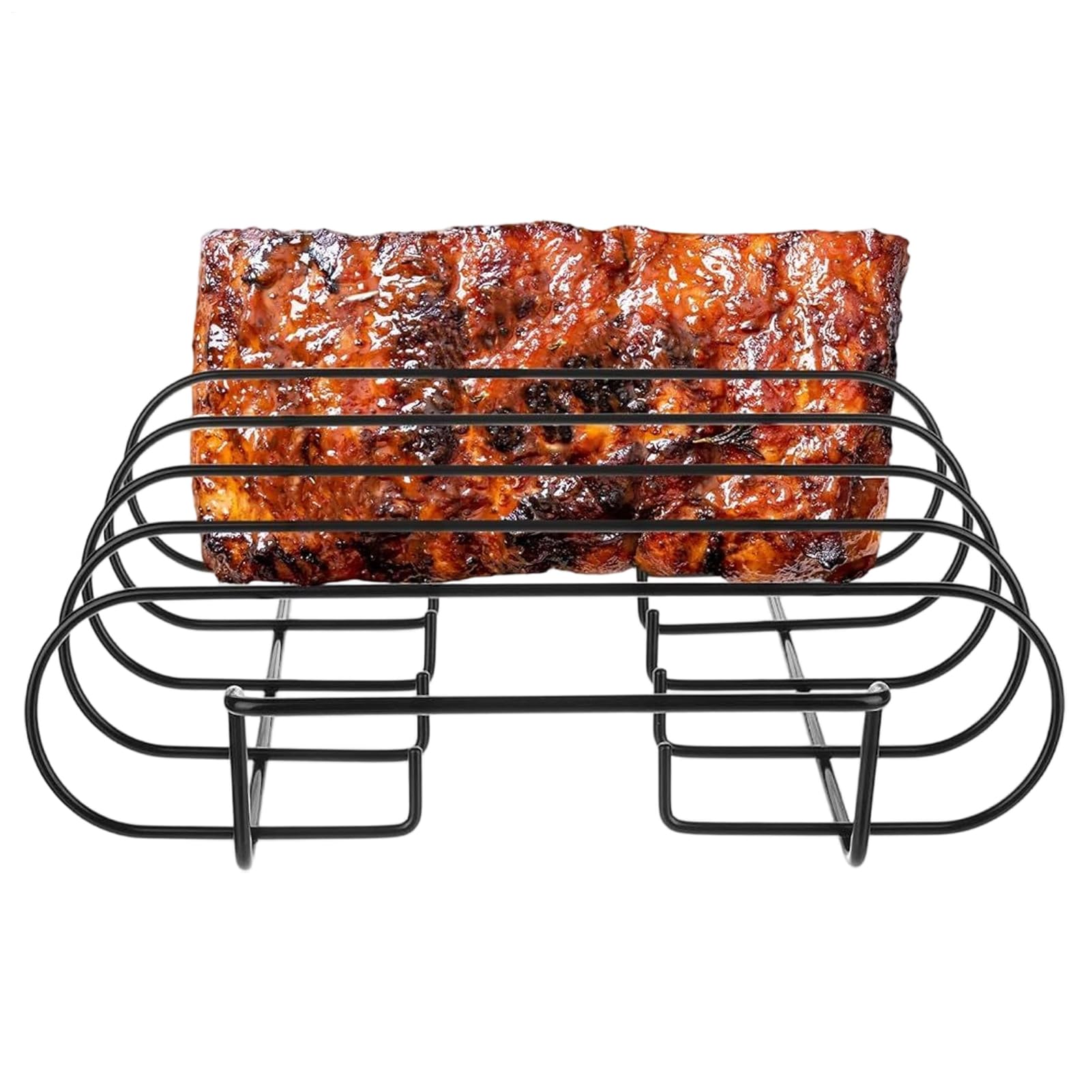 Soporte para costillas antiadherente de acero inoxidable para barbacoas sin grasa acumulada