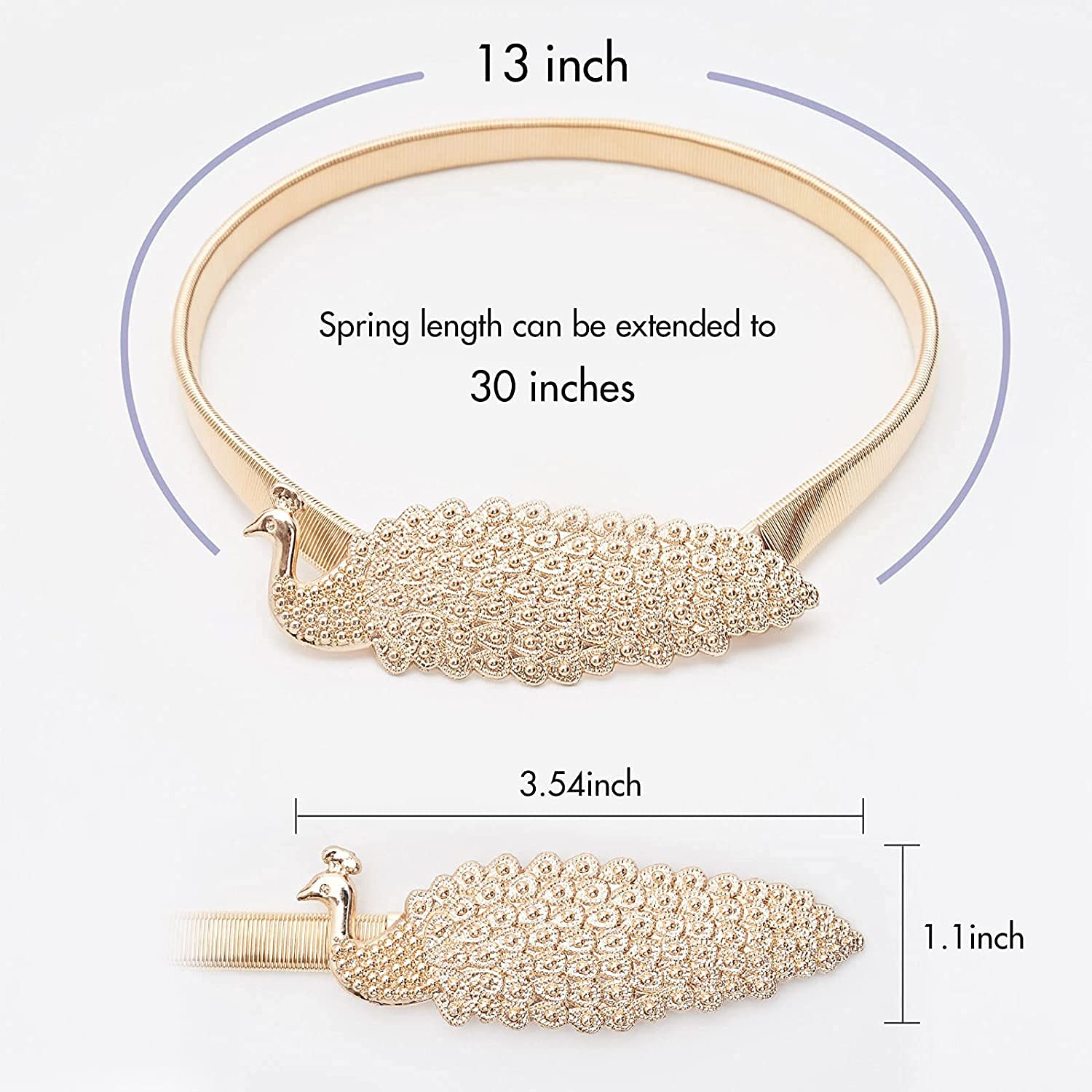 Lot de 2 Rideaux en Corde à Ressort Pratiques décoratifs en Alliage drapé retenues Modernes Style Simple embrasses pour Rideaux Fins (Lot de 4 | peacockgold)