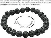 Vista 105 de Amazing Gemstone Pulsera de cristal para mujeres y hombres, pulsera de cristal curativo de protección, pulsera elástica con cuentas de piedras