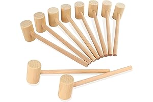 Chocolate Heart Cracking Mallet and Craftsman Hammer, 10-Count