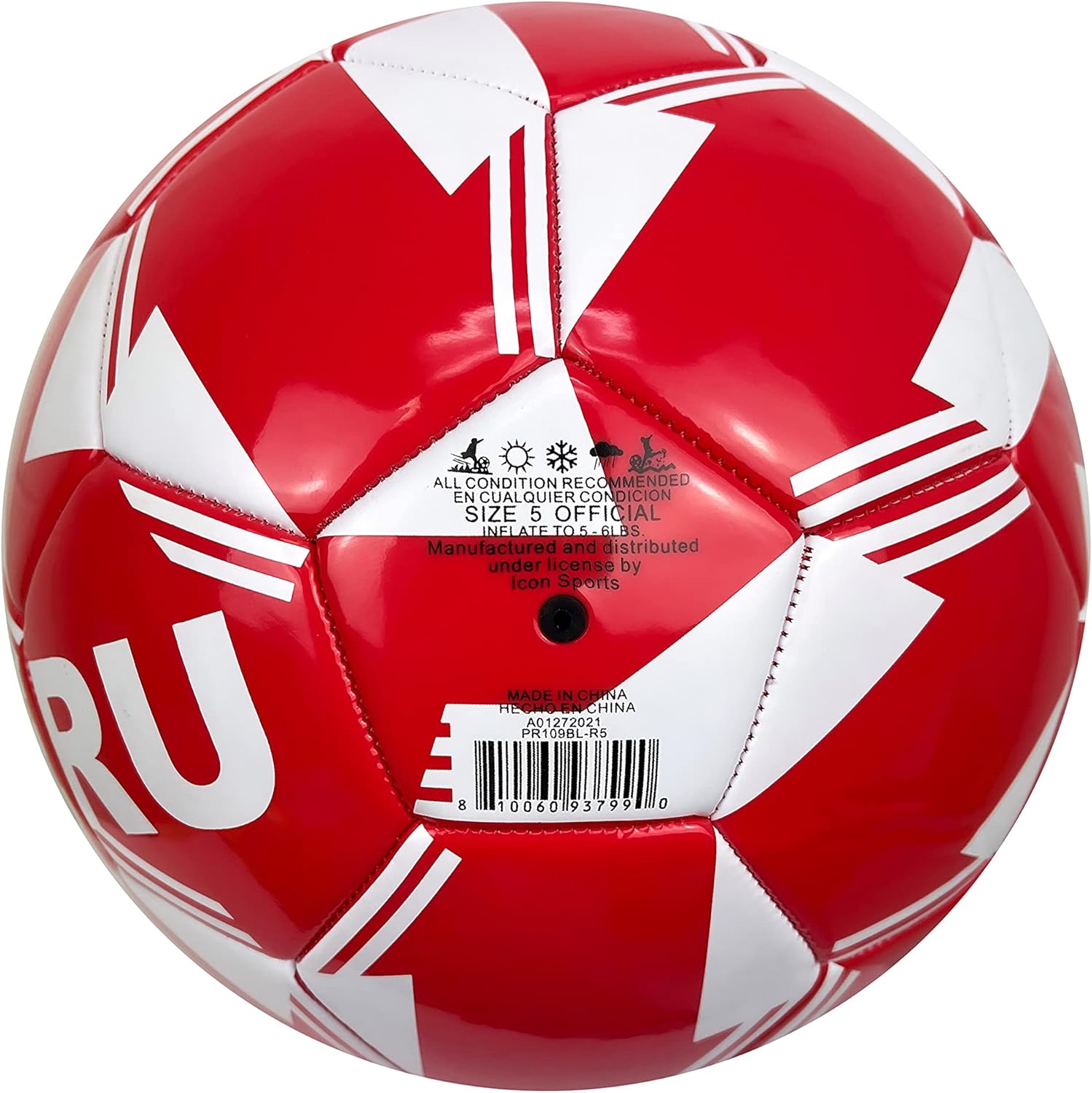 Icon Sports Peru Soccer Ball (Size 5), Pelota de Futbol de Peru #5