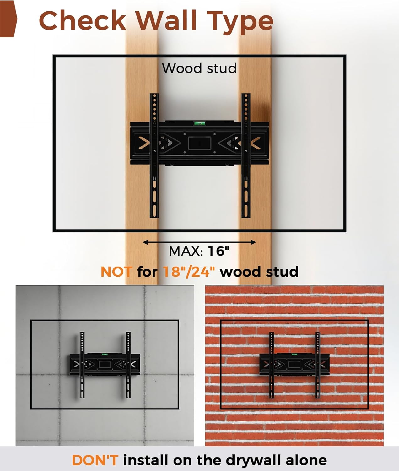 50 55 65 inch TV Wall Mount for 32-65 inch TVs, Full Motion Wall Mount TV Bracket with Articulating Dual Arms, Swivel Tilt Extension, Max VESA 400x400mm, Fits 12" 16" Wood Studs up to 77 lbs