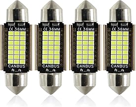 BeiLan Festoon C5W 36 mm LED Bulbs 6000 K White Super Bright Light 21SMD 2016 Chipsets Canbus Error Free for 6418 6461 6451 Indoor Dome Lights Door License Plate 4pcs