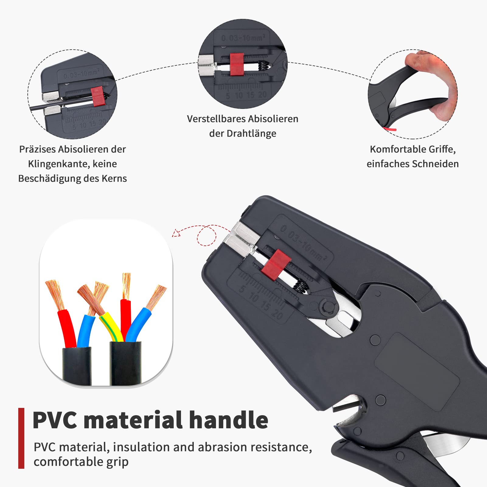 yybng Draadstripper Tang - Ergonomische Kabelcrimper