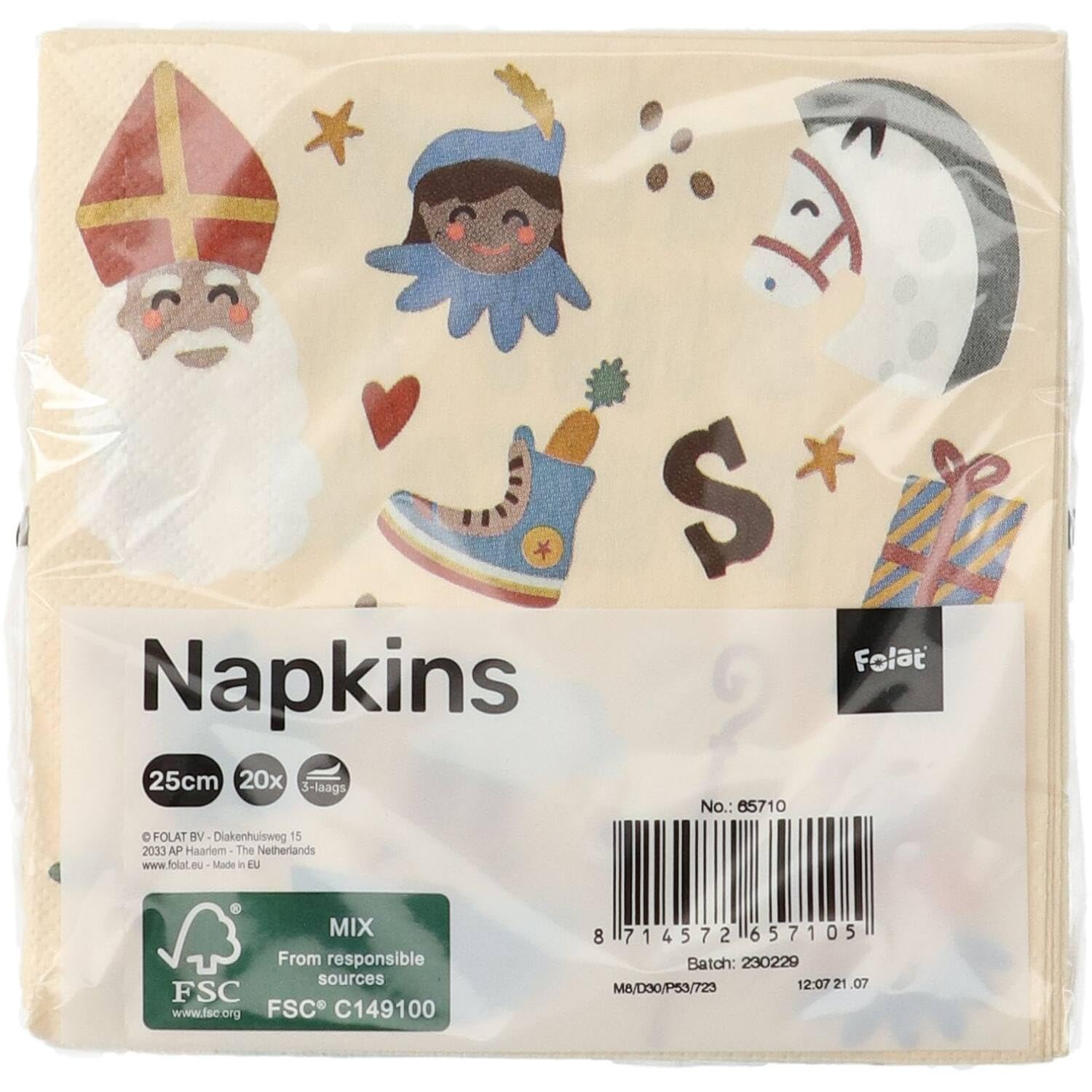 Folat 65708 Sinterklaas Wimpelkette 'Welkom Sint & Pieten' – 6 Meter, Festliche Kinder-Dekoration Für Sinterklaas-Partys