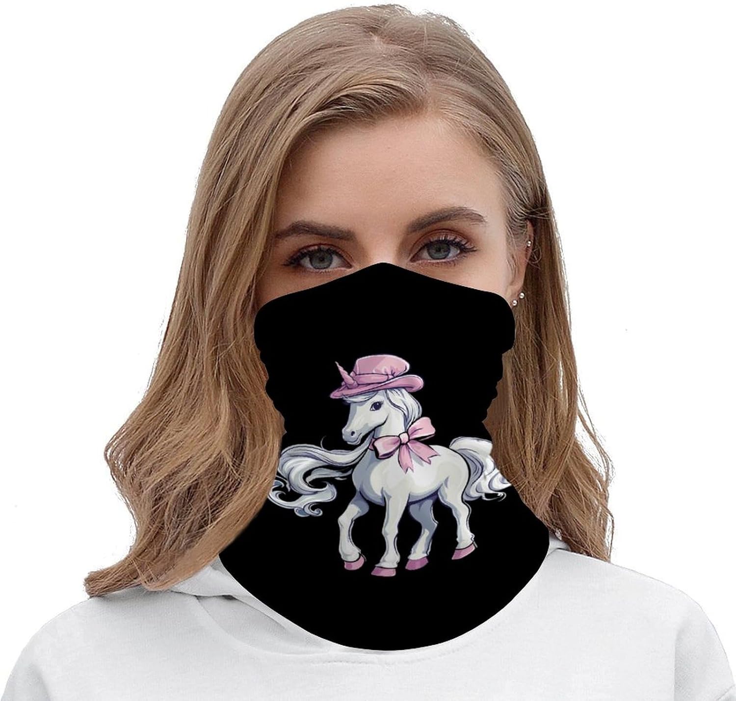 Funny Horse Face Cover Neck Gaiters for Men Women Sun Protection Mask Scarf Hiking Bandana