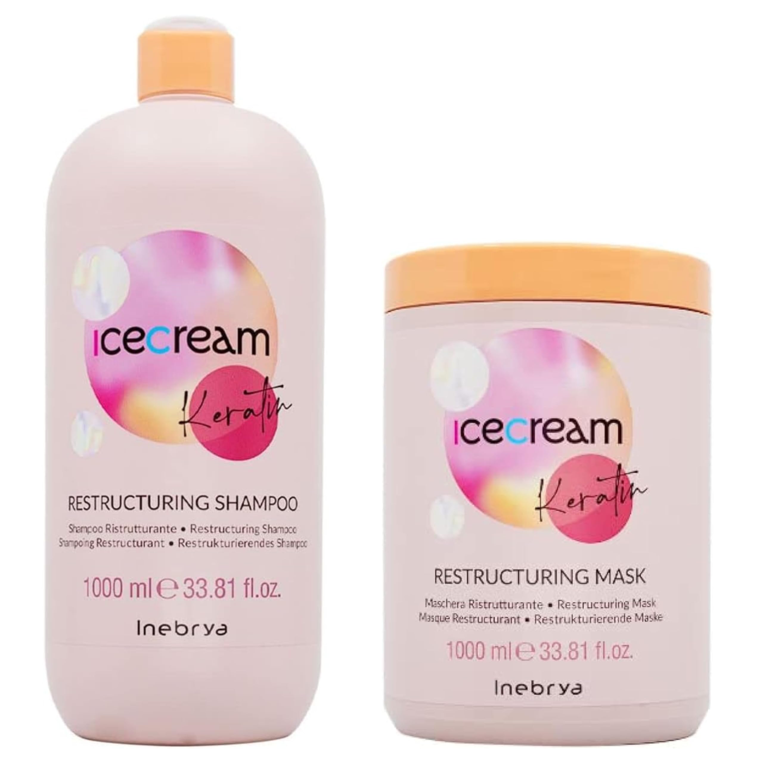 Inebrya Ice Cream Keratin Shampoo 1000 + Keratin Maske 1000