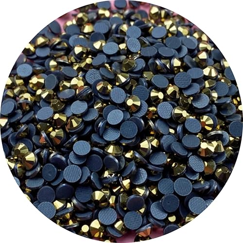 Miniatura 10 de Hotfix - 2500 diamantes de imitación termoadhesivos SS16 de 0.150 in con parte trasera plana, diamantes de imitación redondos de cristal para