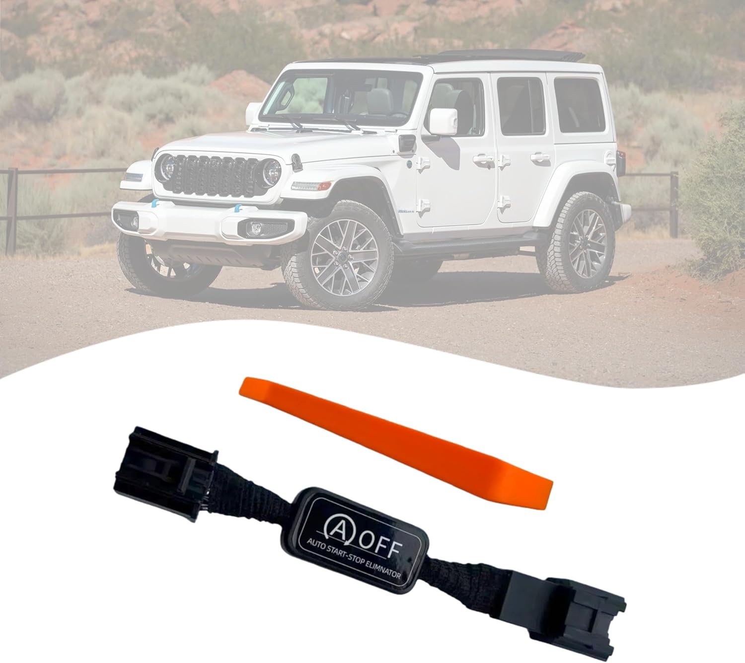 Auto Stop Start Disabler for J-eep 2018-2024 Wrangler JL/JLU 2020-2024 Gladiator JT Disable idle Stop Turn Off Auto Shut Off by Default Error Free Stop-Start Bypass Device Module