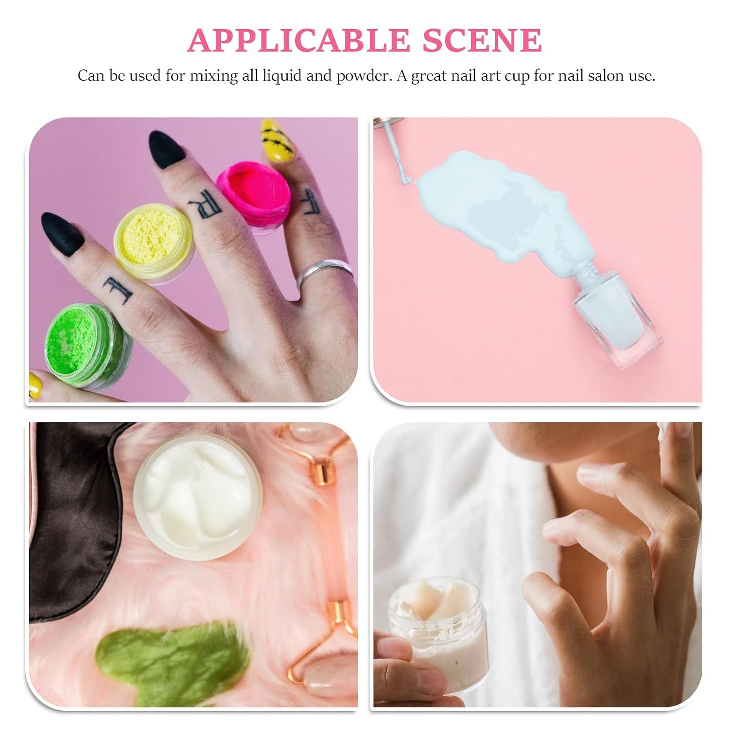 Frosted Glass Nail Art Container with Lid, Medium Wooden Color Glass Cup for Manicure Brush Washing, Empty Small Nail Liquid Holder for Salon Use
