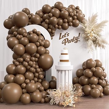 Awenztech 110pcs Brown Balloon Arch Garland Kit 18 12 10 5 inch