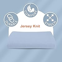 Vista 3 de IDEAhome Sábana bajera ajustable de punto de Jersey de 75 x 33 pulgadas con bolsillo profundo de 8 pulgadas, adecuada para literas, camping, casas