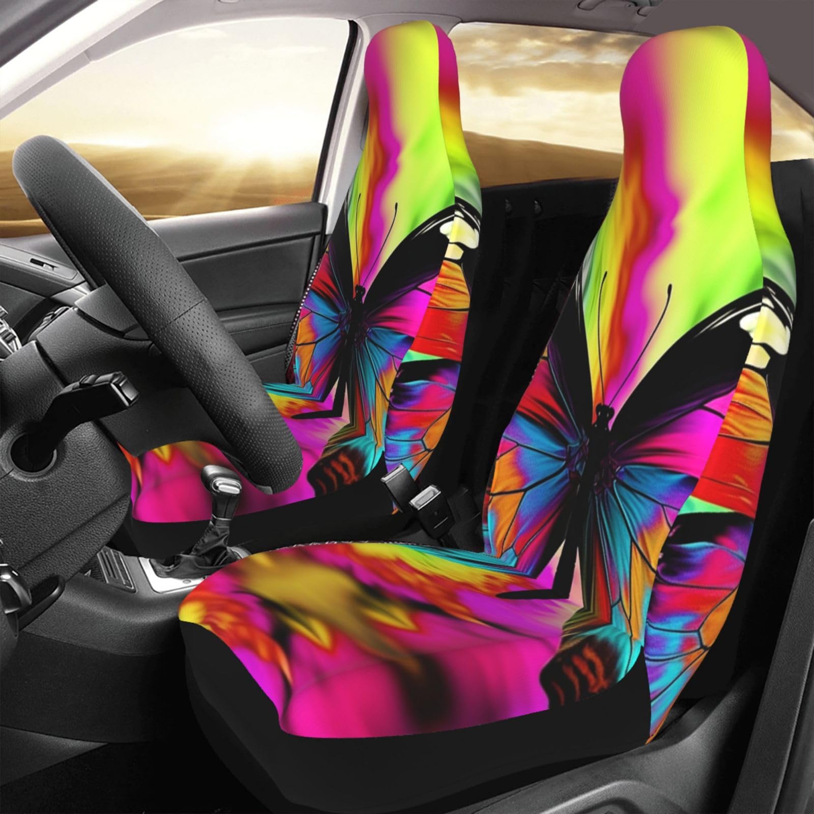 Housse de siège voiture universelle imperméable papillon - 8