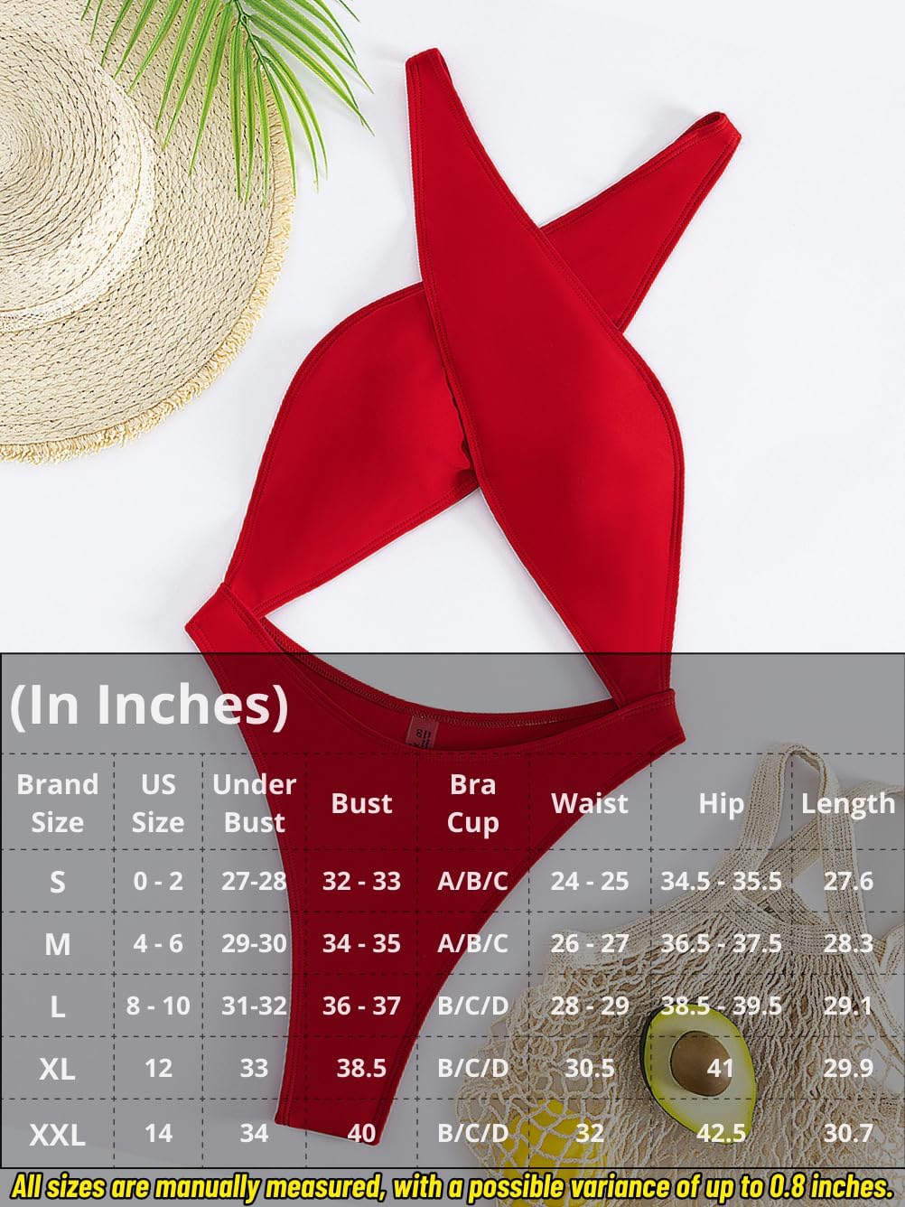 Kaei&Shi Sexy One Piece Swimsuit for Women,Cut Out Criss Cross Bathing Suit,Thong Monokini Swimsuits - Image 6