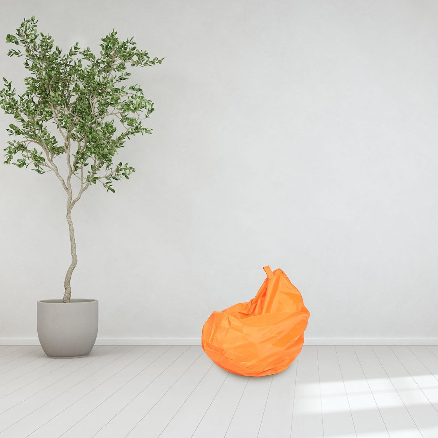 SUPVOX Orange Fabric Bean Bag Cover Replacement Washable 70x80cm
