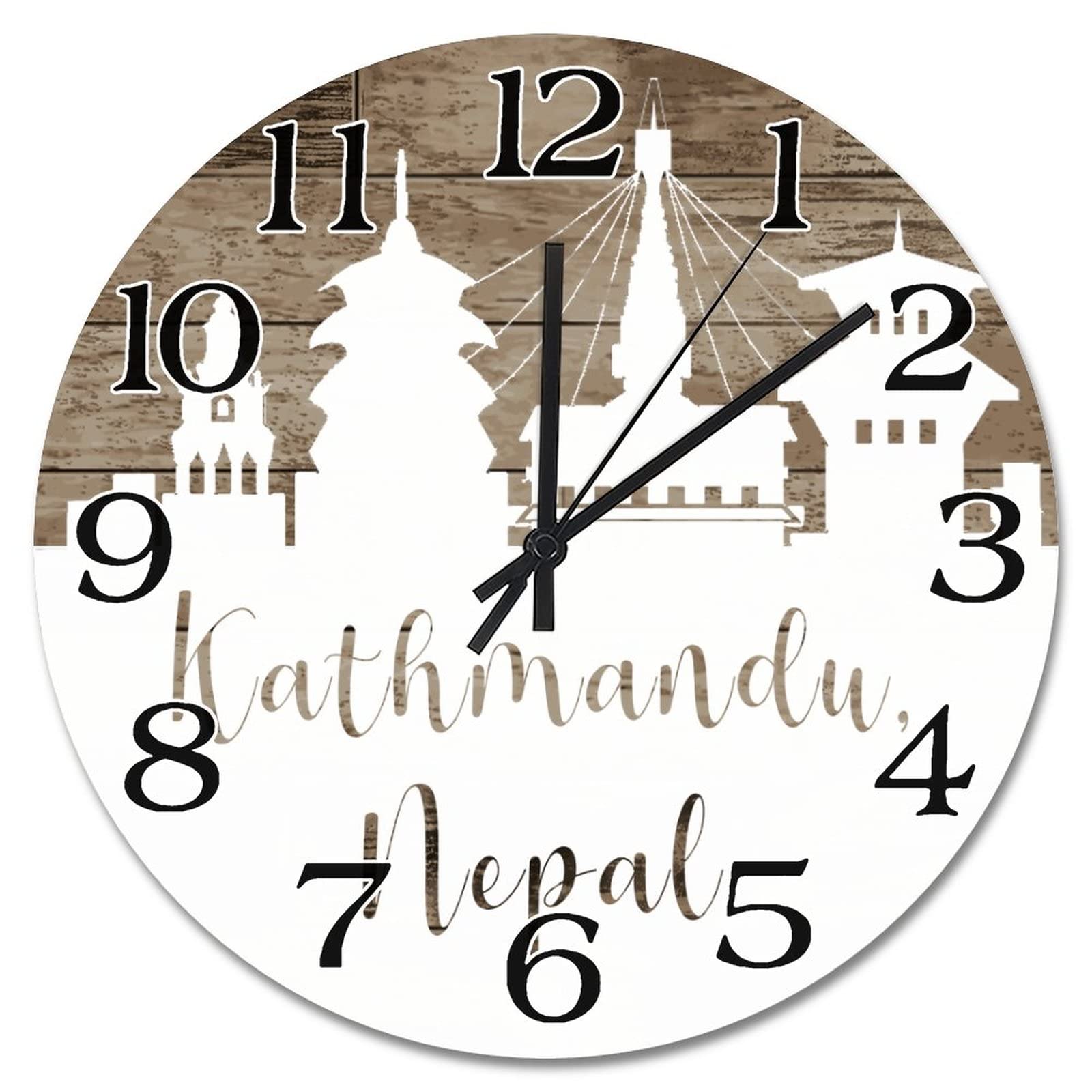Horloge murale paysage du Népal pour salon et décoration ferme