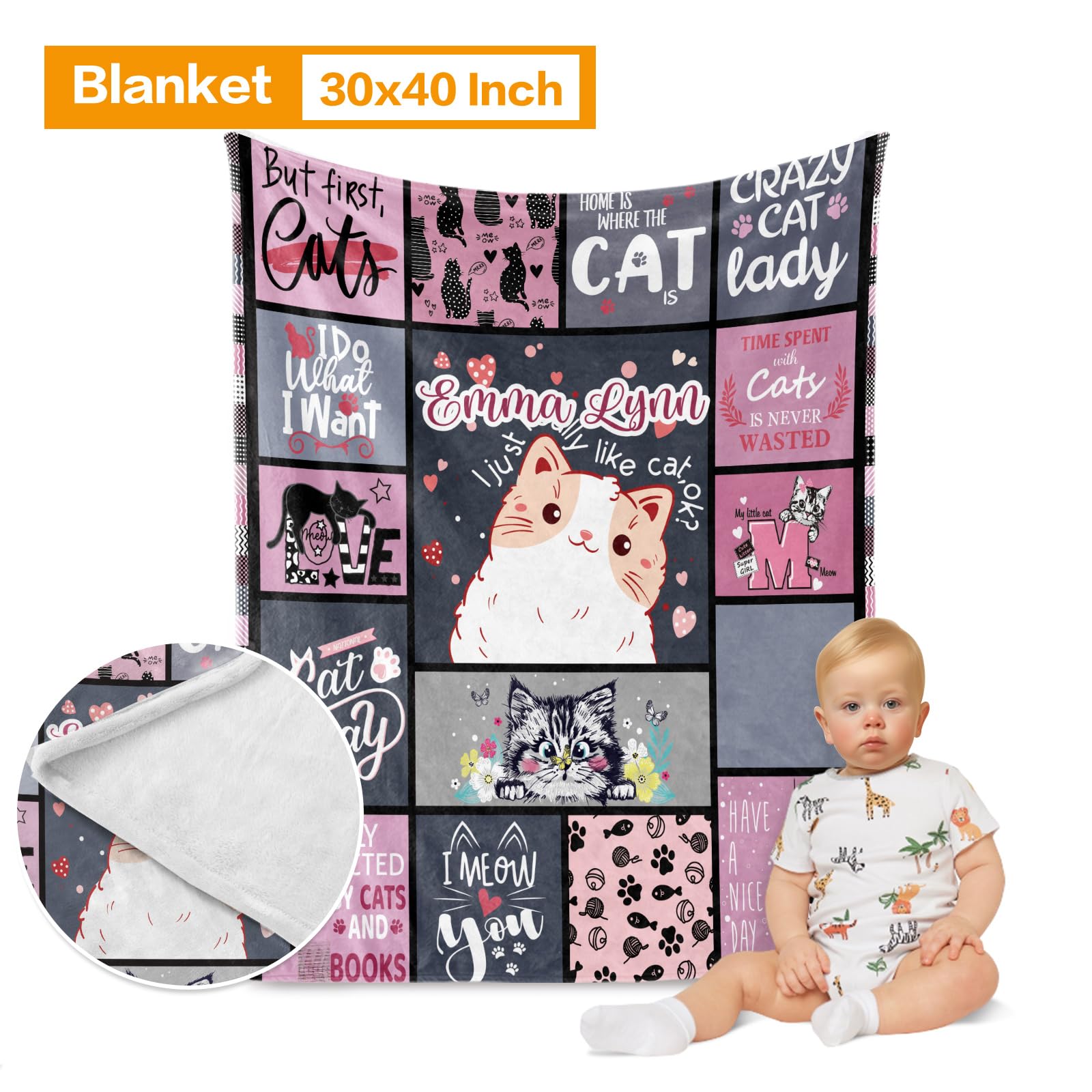 Duckbe Custom Baby Crib Bedding Set - Personalized Name 3 Piece Nursery Crib Set Cartoon Design - Comfortable Baby Blanket, Crib Fitted Sheet, Changing Pad Cover for Newborns Boys Girls Style K