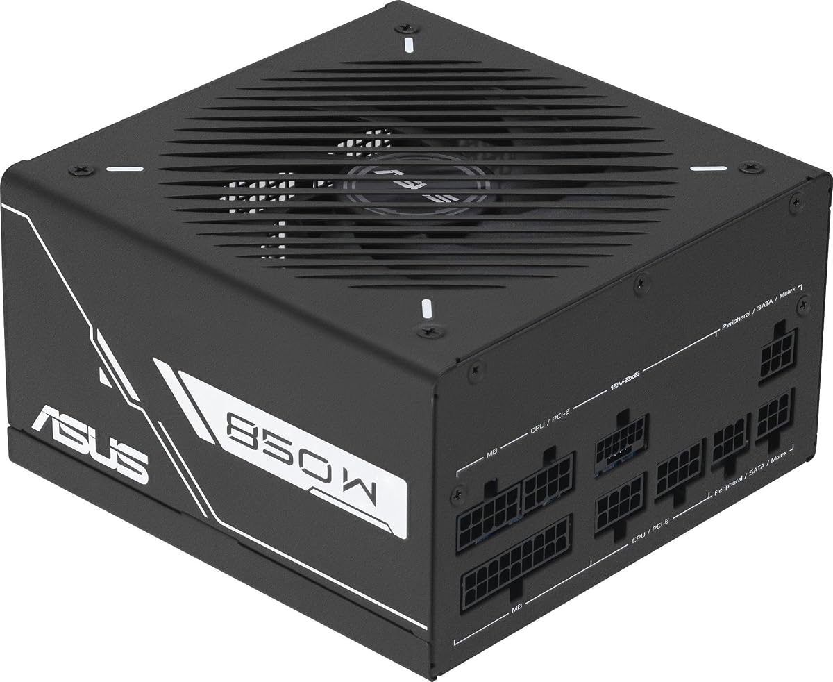 ASUS Prime 750W Gold Black Edition Gaming power supply unit | 750 Watt, Dual Ball Bearing Fan, ATX 3.1 & PCIe 5.1 Compatible, 80 Plus & Cybernetics Gold,...