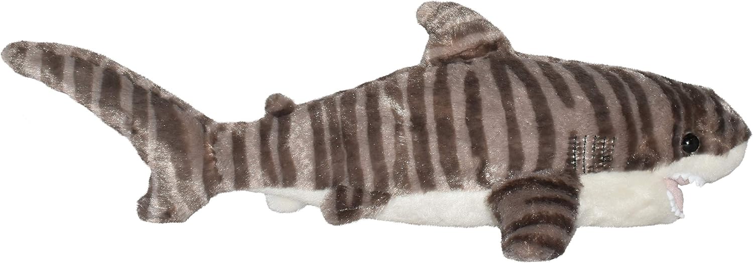 Wild Republic Tiger Shark Plush, Stuffed Animal, Plush Toy, Gifts for Kids, Cuddlekins 13 Inches