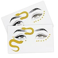 Vista 13 de Esquinas de ojos - Joyas para la cara, blanco, rojo, azul, estrella del 4 de julio, gemas para la cara, decoraciones de tatuajes, calcomanías