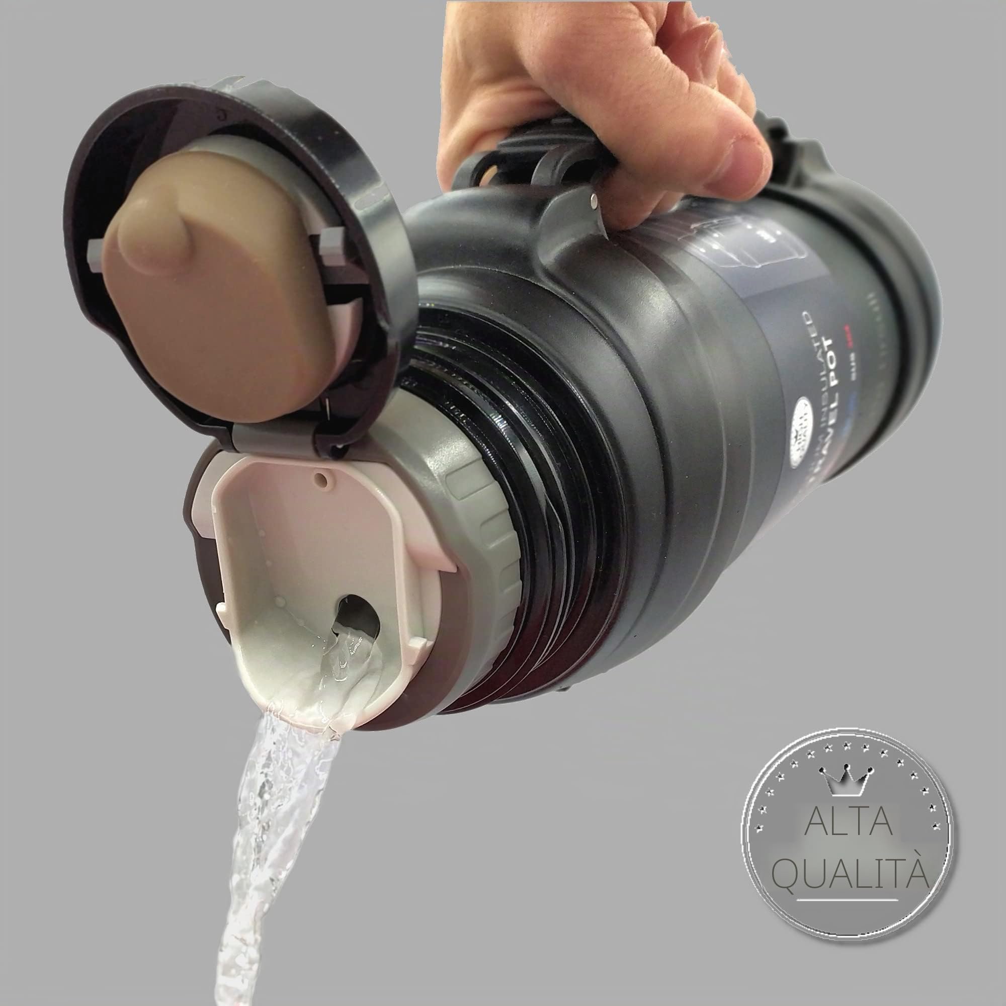 Thermos da viaggio da 2 litri, doppia parete in acciaio inox, per campeggio o escursionismo, Caldo o freddo per più di 24 ore, adatto per acqua, caffè, latte, tè o mate (Blu)