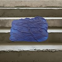 Vista 3 de Sellos de hormigón con textura de hormigón azul, patrón de pizarra, herramienta de estampado de molde a presión con recortadora de bordes