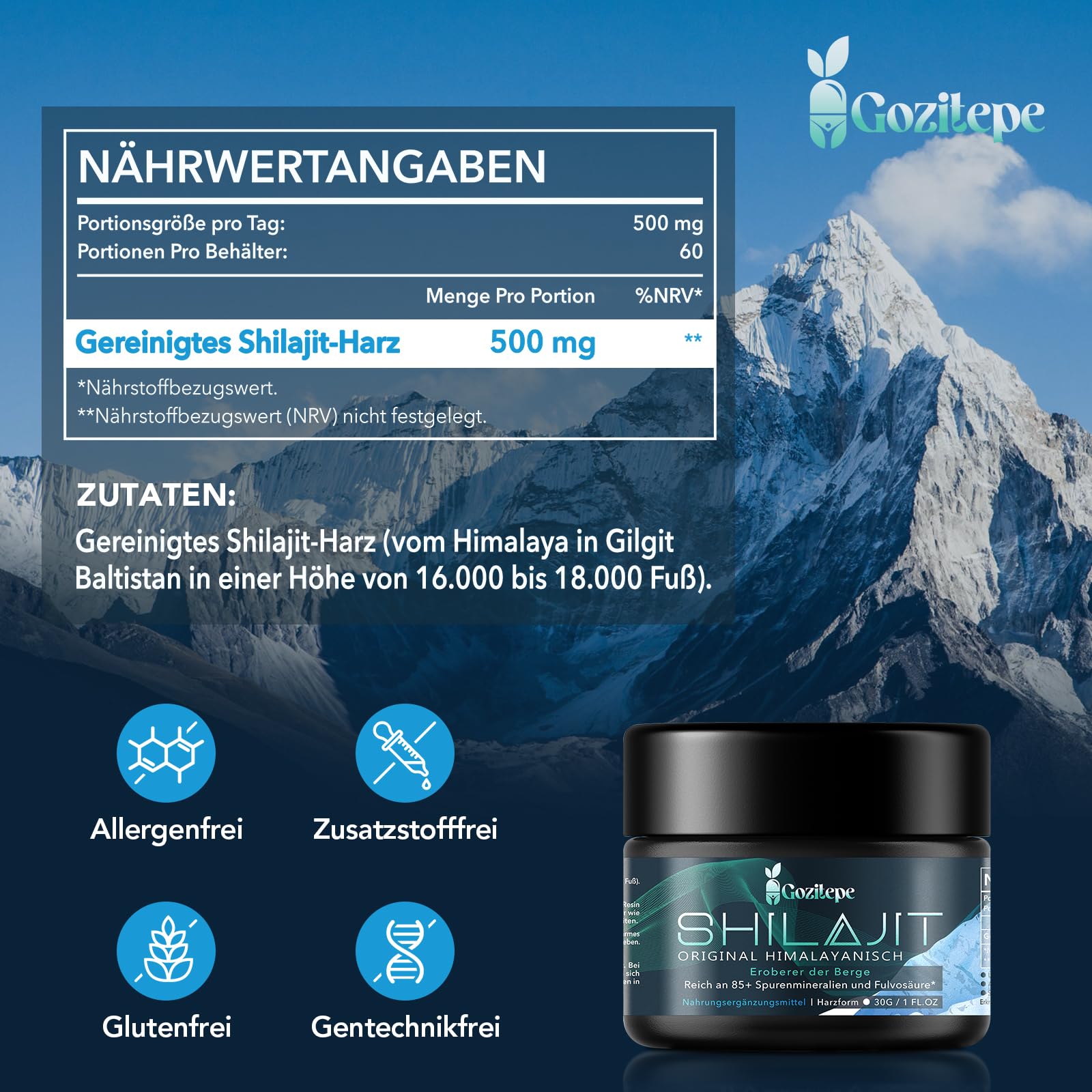 Resina Shilajit – 100% pura original himalaya himalaya calidad de grado oro, alto contenido de ácido fúlvico, con minerales y oligoelementos, sin aditivos (paquete de 2)