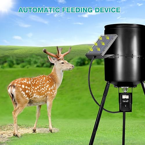 Miniatura 6 de Panel solar para comedero de ciervos, panel solar de 12 V, alimentador de caza al aire libre, impermeable, cargador de batería de energía solar de