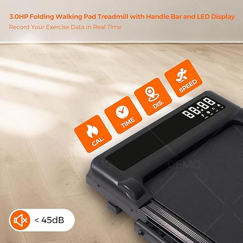 Miniatura 4 de MCRG Walking Pad Treadmill with Incline, 2026 Upgrade Portable Walking pad Treadmill with Handle Bar, 0.6-7.6MPH Small Treadmills Walking Pad for