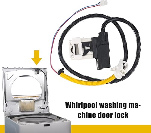 Miniatura 5 de Conjunto de bloqueo de tapa de lavadora (3 cables) W11307244 apto para Whirlpool Maytag Amana Kenmore Series 200 300 110, el conjunto de pestillo de