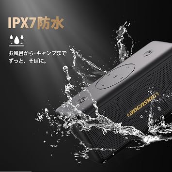 BOGASING M5 Bluetooth Speaker, Portable Wireless Speaker, 360-Degree Sound, 40W Output, High Volume, Heavy Bass, DSP Technology, IPX7 Waterproof, Dustproof, Shockproof, Outdoor, Bluetooth 5.3, USB-C