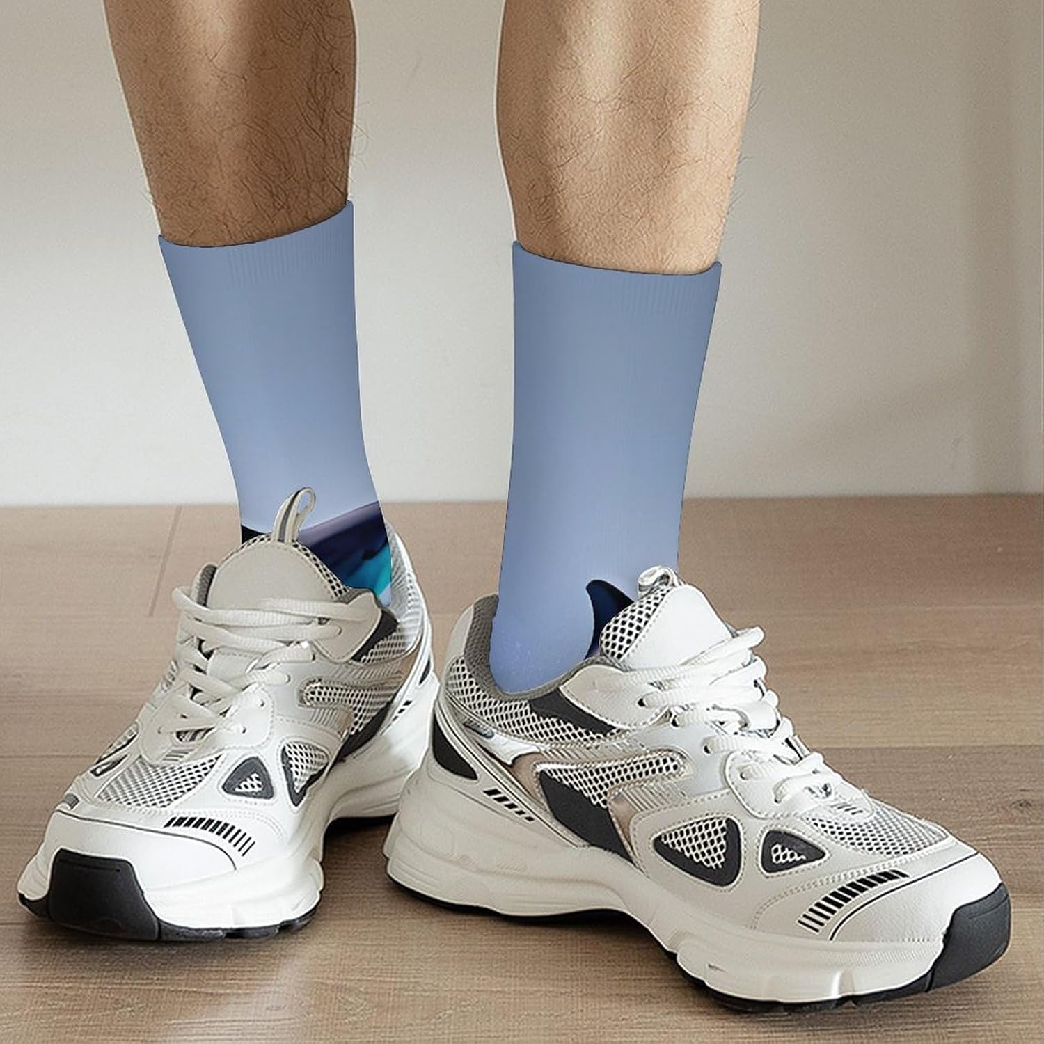 Dolphin Crew Socks Moisture Wicking Ankle High Cushioned Arch Support Seamless Toe Athletic & Casual