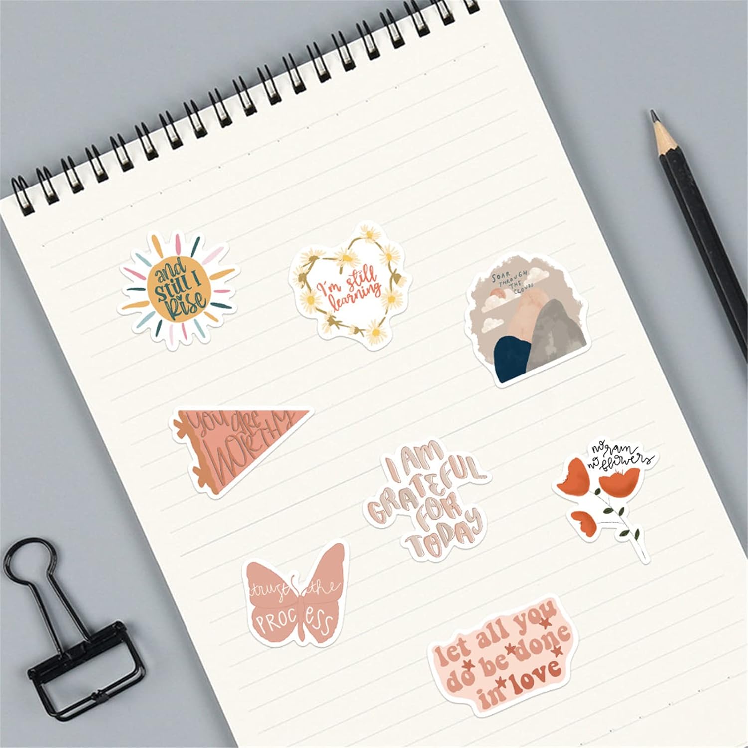 Positive Affirmation Sticker 50PCS Vinyl Waterproof Positive Sticker Classroom Reward for Adults Teens Kids,Inspirational Stickers for Water Bottles, Laptops Journaling Guitars,Aesthetic(Colourful-1) image 3