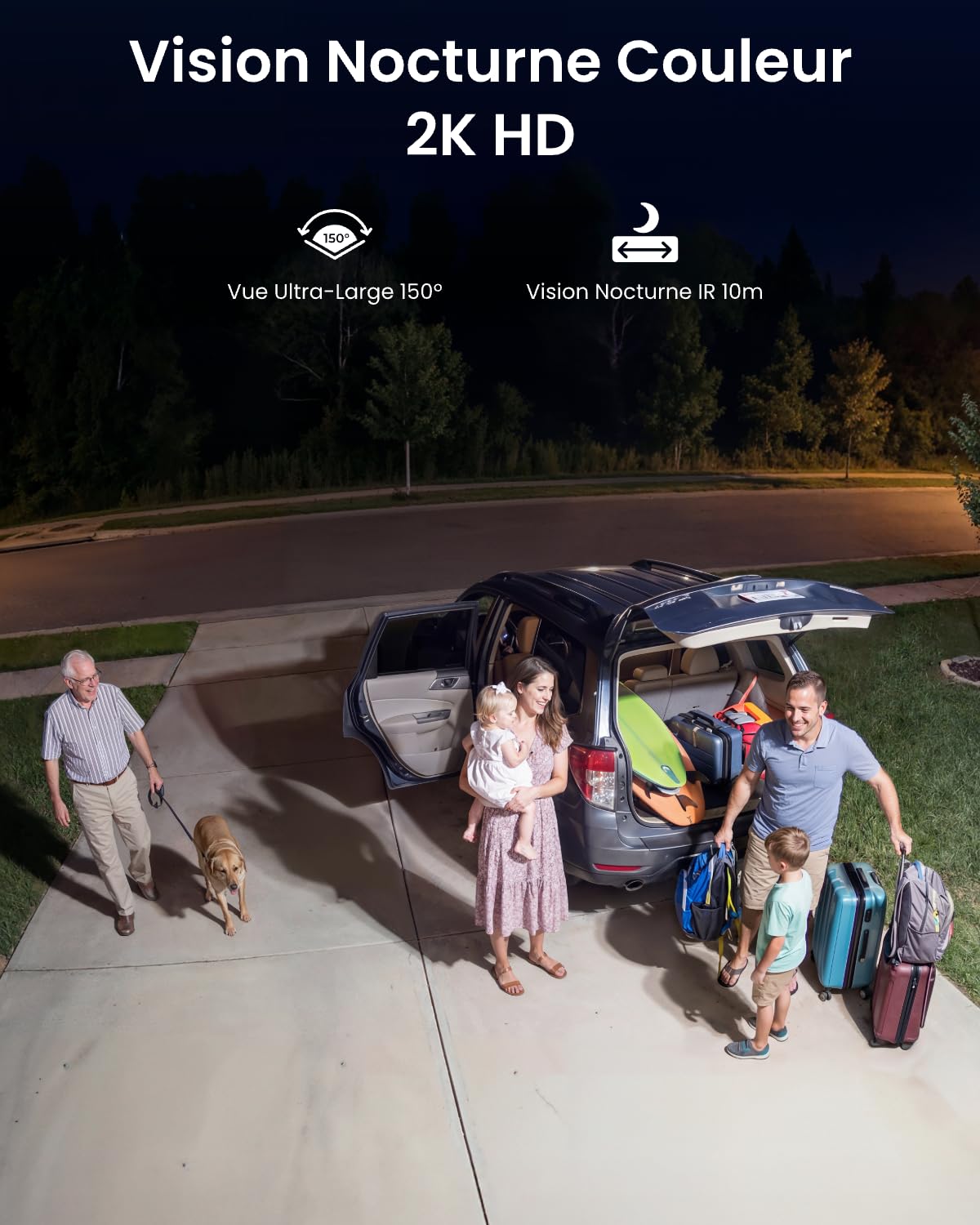 Reolink 2K Caméra Solaire Projecteur 150°, 1000LM, Solar Floodlight Cam | Alarme Sirène, Détection AI/PIR, Vision Nocturne Couleur, Wi-Fi 6 Bi-Bande, IP66 Étanche, SolarEase Panneau Solaire Intégré