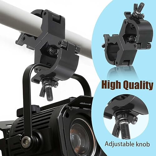 Miniatura 2 de Abrazaderas de acoplador giratorio de armadura de iluminación para luces, abrazadera O de iluminación, abrazadera de poste negro, abrazadera de