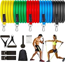 Gellect Resistance Bands Set for Workouts – Exercise & Workout Toning Kit with Foam Handles, Door Anchor, Ankle Straps, and Carry Bag – Perfect for Men & Women