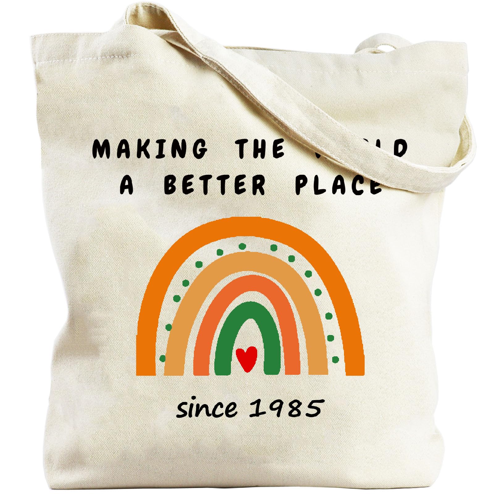 Xasopffe 1980 1981 1982 1983 1984 1985 1986 1987 1988 1989 Birthday Gifts for Women, Reusable Canvas Tote Bags for Shopping