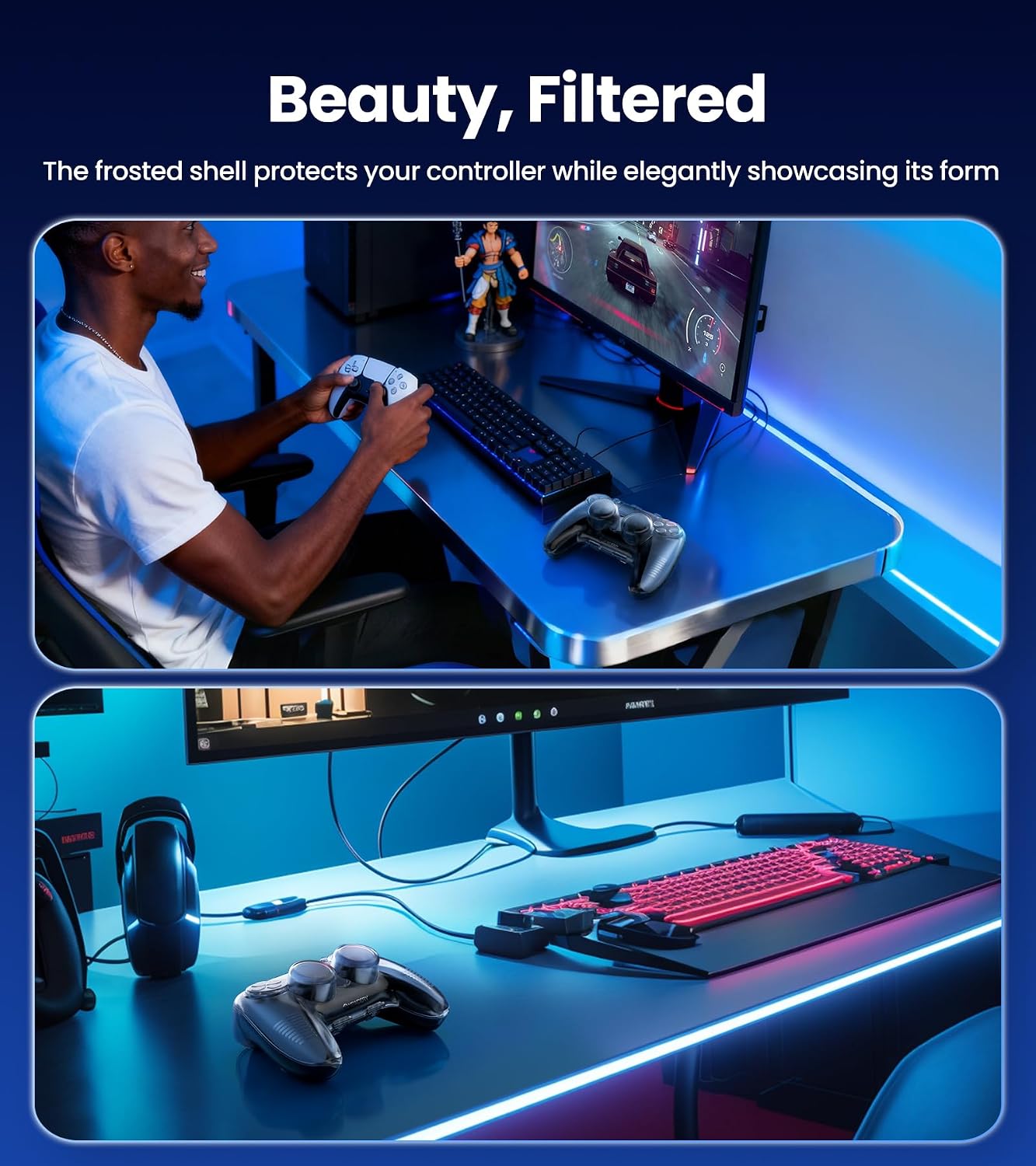 NEWDERY Protective Case for PS5 DualSense Wireless Controller, Travel Carrying Case with Hand Strap, Hard Shell Joystick Protector, Dust-Resistant, Anti-Scratch, Shock-Proof 9 71QuNcdbGbL. SL1500