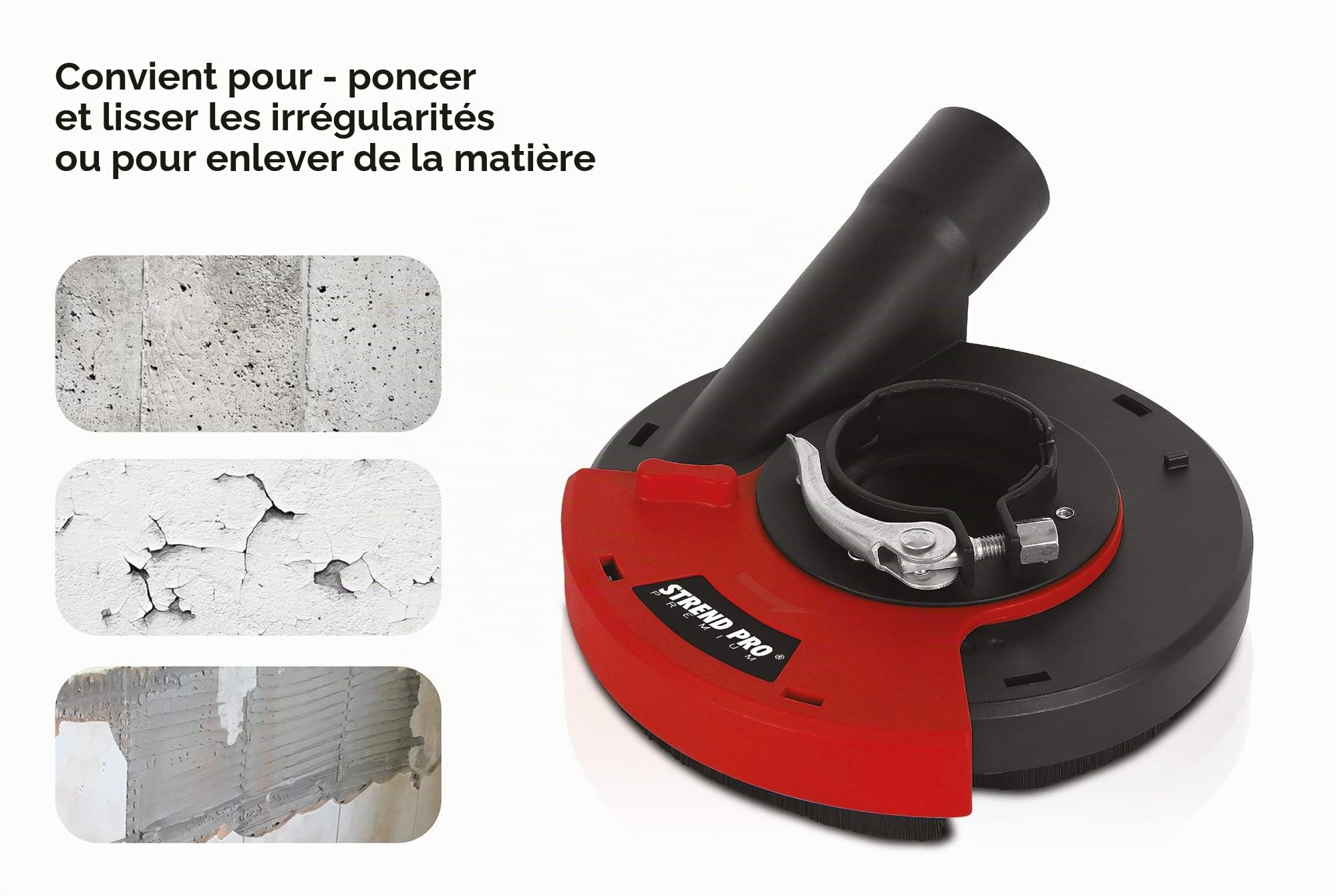 Hotte aspirante pour meuleuse d'angle 125mm / 115mm | FIT UNIVERSEL | aspiration flexible pour disque diamant 125mm | aspiration Meuleuse d'angle | Accessoires pour meuleuse d'angle