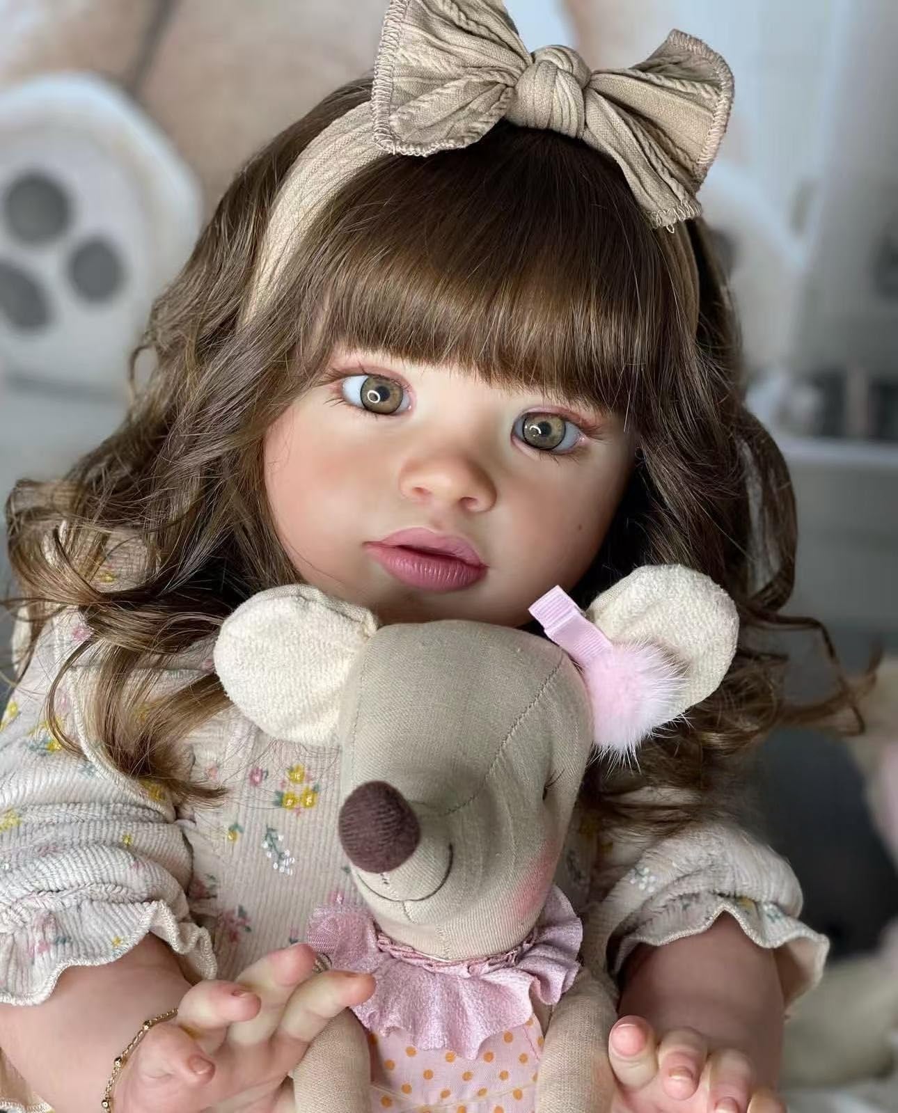 RXDOLL Duże lalki Reborn maluch Pippa 66 cali 66 cm Reborn Baby Dolls Open Eyes Realistyczne Reborn Baby Girl miękka tkanina winylowa ciało noworodka lalka lalka zabawka zestaw prezent dla dzieci w